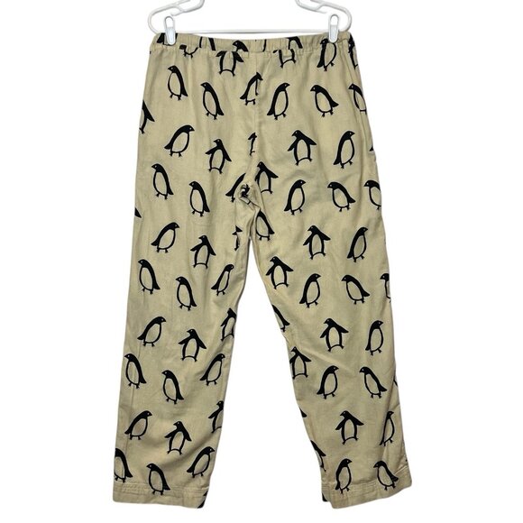 Hanna Andersson Women’s Penguin Cotton Flannel Pajama Pant Holiday Adult Small - Picture 2 of 13